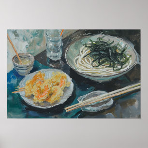 Soba Noedels en Garnalen Poster