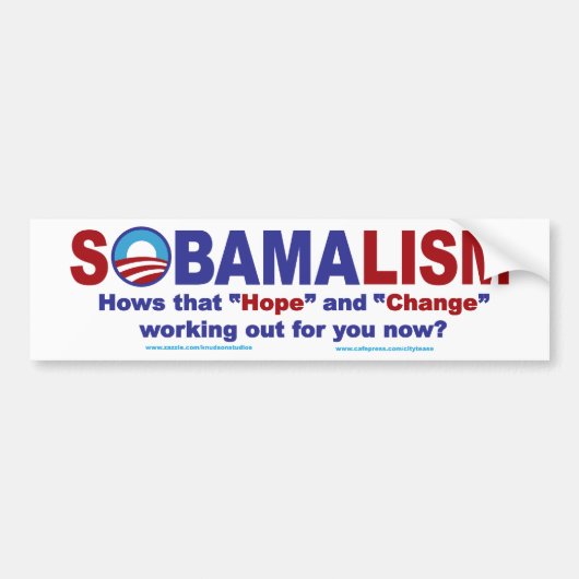 SOBAMALISME BUMPERSTICKER (Voorkant)