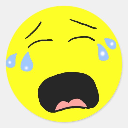 Sobbing Face Sticker (Voorkant)