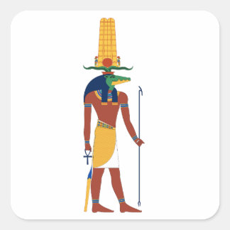 Sobek Crocodile God Vierkante Sticker