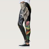 "Sobek's Serenity: Abstract krokodillenhoofd Tatto Leggings (Links)