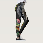 "Sobek's Serenity: Abstract krokodillenhoofd Tatto Leggings (Rechts)