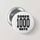 SOBER 1000 DAGEN ZWART RONDE BUTTON 5,7 CM (Voorkant /achterkant)