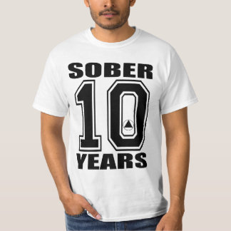 Sober 10 jaar zwart op wit, AA LOGO ORIGIN.. T-shirt