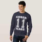 Sober 11 jaar wit op donker trui (Voorkant volledig)