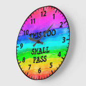 Sober 12 Step Sobriety Recovery Rainbow Clock Grote Klok (Hoek)