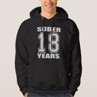 Sober 18 jaar wit op donker hoodie