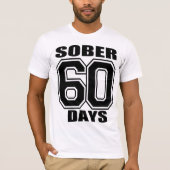 SOBER 60 DAGEN ZWART T-SHIRT (Voorkant)