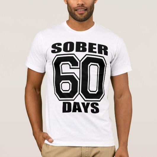 SOBER 60 DAGEN ZWART T-SHIRT (Voorkant)