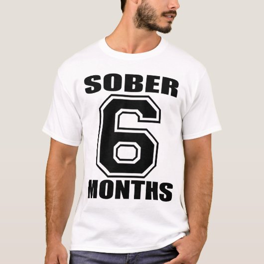 SOBER 6 MAANDEN ZWART OP WITTE TANK (Voorkant)