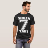 Sober 7 jaar wit op donker t-shirt (Voorkant volledig)