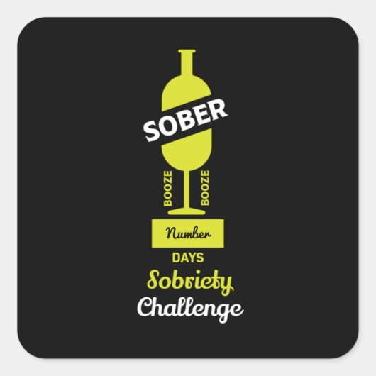 Sober AF Alcoholic Addication Recovery Vierkante Sticker (Voorkant)