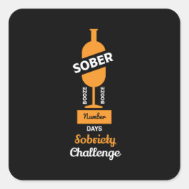 Sober AF Alcoholic Addiction Recovery Rehab Vierkante Sticker