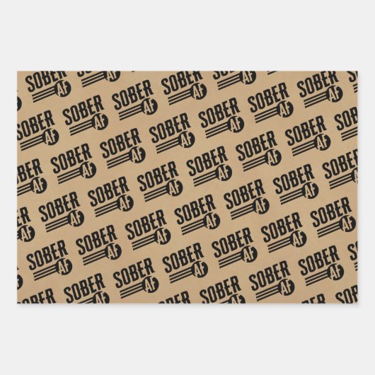 Sober AF - Herstel met stijl en houding Inpakpapier Vel (Voorkant 3)