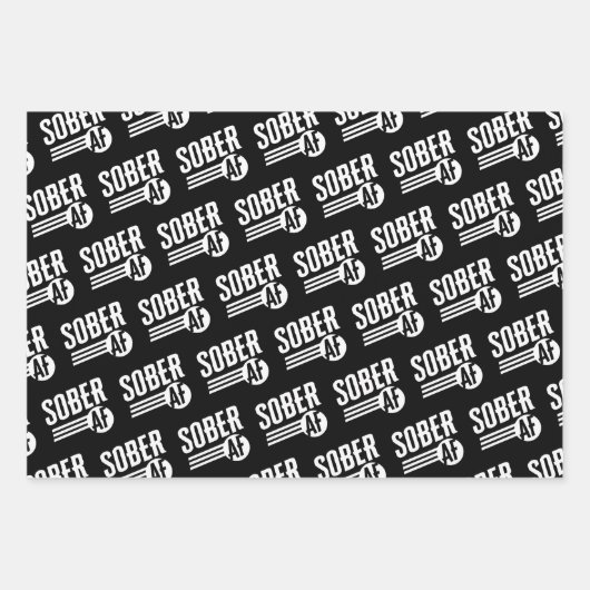 Sober AF - Herstel met stijl en houding Inpakpapier Vel (Voorkant 2)