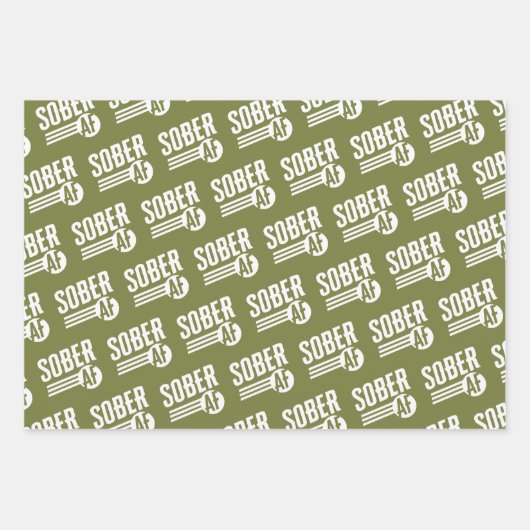 Sober AF - Herstel met stijl en houding Inpakpapier Vel (Voorkant)