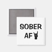 Sober AF Magnet, Addiction Recovery Gift Magneet (Voorkant / Achterkant)