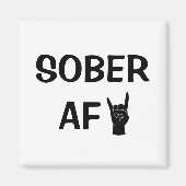 Sober AF Magnet, Addiction Recovery Gift  Magneet (Voorkant)