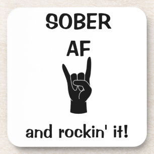 Sober AF Onderzetters set of 6, Addication Recover