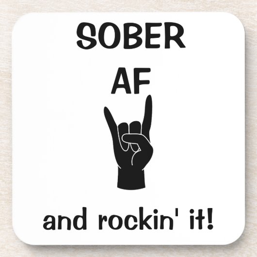 Sober AF Onderzetters set of 6, Addication Recover (Voorkant)