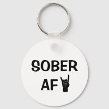 Sober AF Sleutelhanger, Addication Recovery Gift