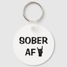Sober AF Sleutelhanger, Addication Recovery Gift Sleutelhanger