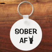 Sober AF Sleutelhanger, Addication Recovery Gift Sleutelhanger (Voorkant)