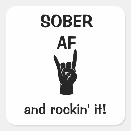 Sober AF-stickers, medicijnherstel Vierkante Sticker (Voorkant)
