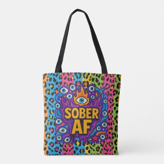 Sober AF -  Tote Bag (Achterkant)