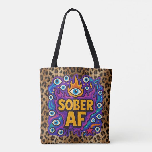 Sober AF -  Tote Bag (Achterkant)