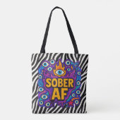 Sober AF -  Tote Bag (Achterkant)