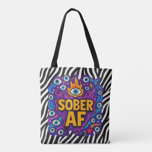 Sober AF -  Tote Bag (Achterkant)