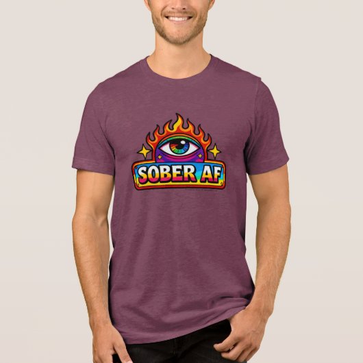 Sober AF -  Tri-Blend Shirt (Voorkant)
