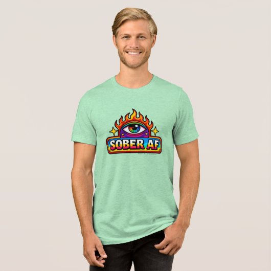 Sober AF - Tri-Blend Shirt (Voorkant volledig)