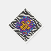 Sober AF - Zebra Pattern -  Servet (Hoek)