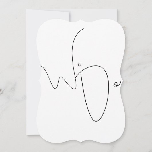 Sober and Elegant Wedding invitation Kaart (Achterkant)