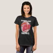 Sober and Happy Liver Chibi Joy Recovery Anniversa T-shirt (Voorkant volledig)
