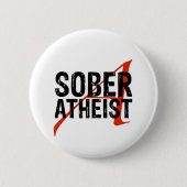 Sober Atheist Ronde Button 5,7 Cm (Voorkant)