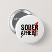 Sober Atheist Ronde Button 5,7 Cm (Voorkant /achterkant)