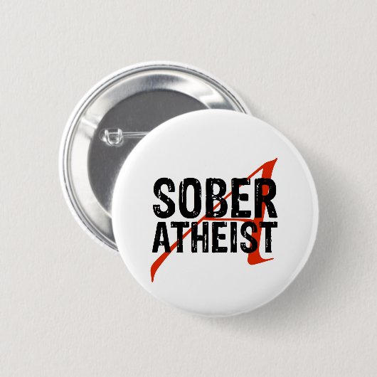 Sober Atheist Ronde Button 5,7 Cm (Voorkant /achterkant)