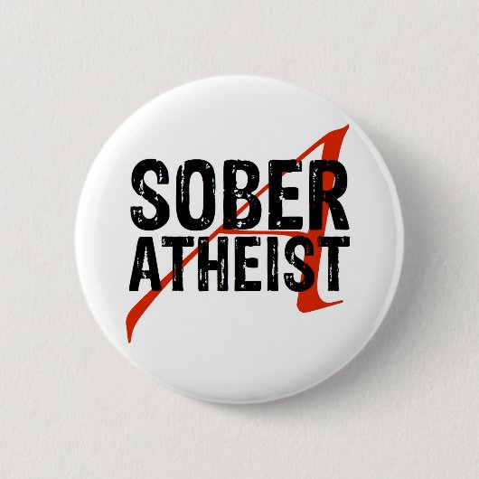Sober Atheist Ronde Button 5,7 Cm (Voorkant)