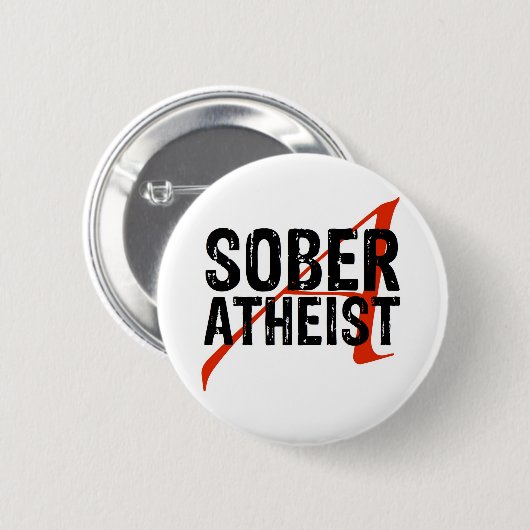 Sober Atheist Ronde Button 5,7 Cm (Voorkant /achterkant)