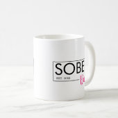 Sober Babe Est. Aangepaste datum Koffiemok (Voorkant rechts)