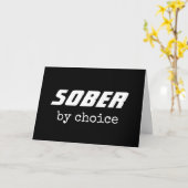 Sober by Choice, obriety Typografie Motivatie Kaart (Gele Bloem)