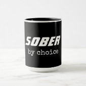 Sober by Choice, obriety Typografie Motivatie Mok (Midden)