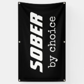 Sober by Choice, obriety Typografie Motivatie Spandoek (Verticaal)