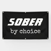 Sober by Choice, obriety Typografie Motivatie Spandoek (Horizontaal)