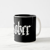 Sober Calligraphy Coffee Mok (Voorkant rechts)