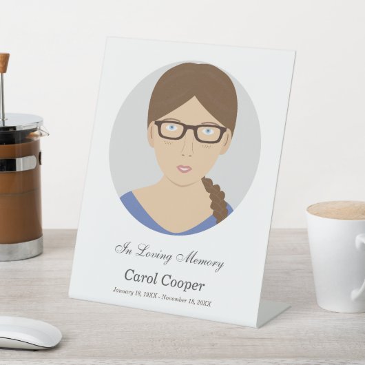 Sober cirkel foto begrafenis voetstuk teken reclamebord met voetstuk (Insitu)