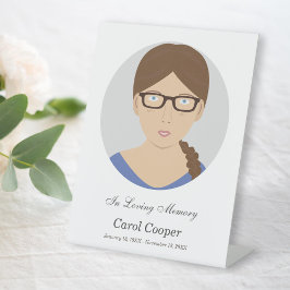 Sober cirkel foto begrafenis voetstuk teken reclamebord met voetstuk